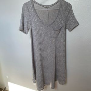 Ribbed Swing Dress with Pocket